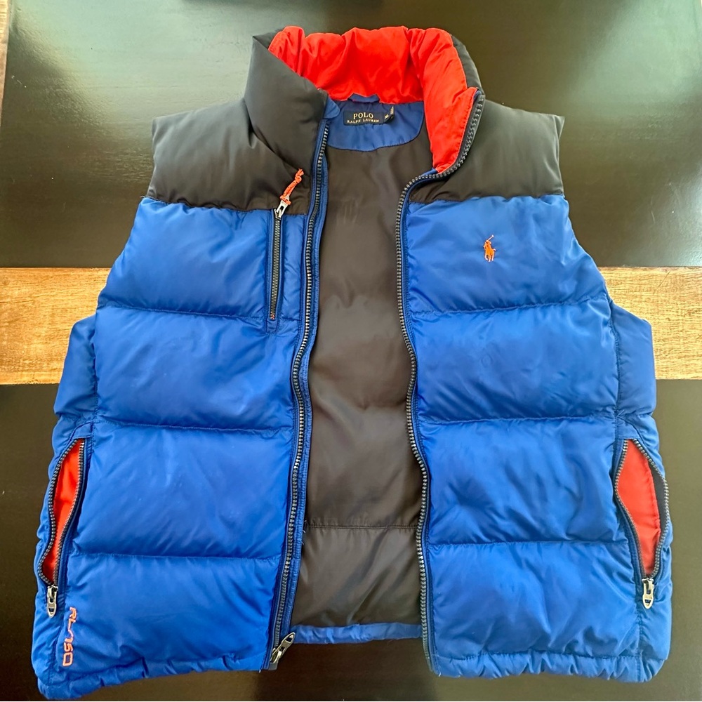Polo by Ralph Lauren Multi-Color Down Puffer Vest. Size XL